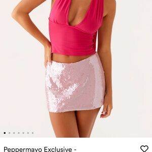 Peppermayo Sparkling Pink Mini Skirt